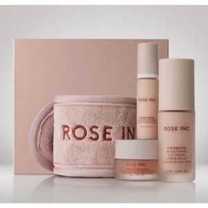Rose Inc The Brightening Essentials Gift Set with Headband $114 Retail